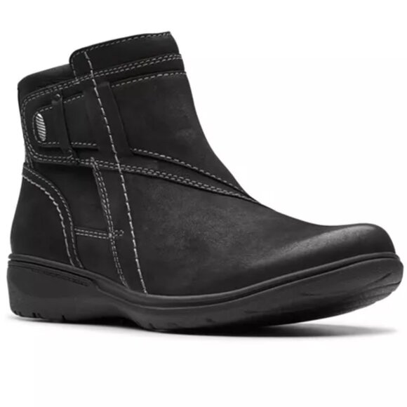 Clarks Womens Carleigh Style Flat Ankle Boots Size 7W - E38 - Picture 2 of 7